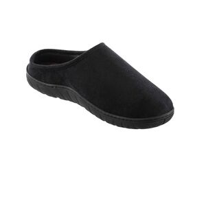 NWT Totes Slippers Black memory foam suede like upper SZ L 9/10